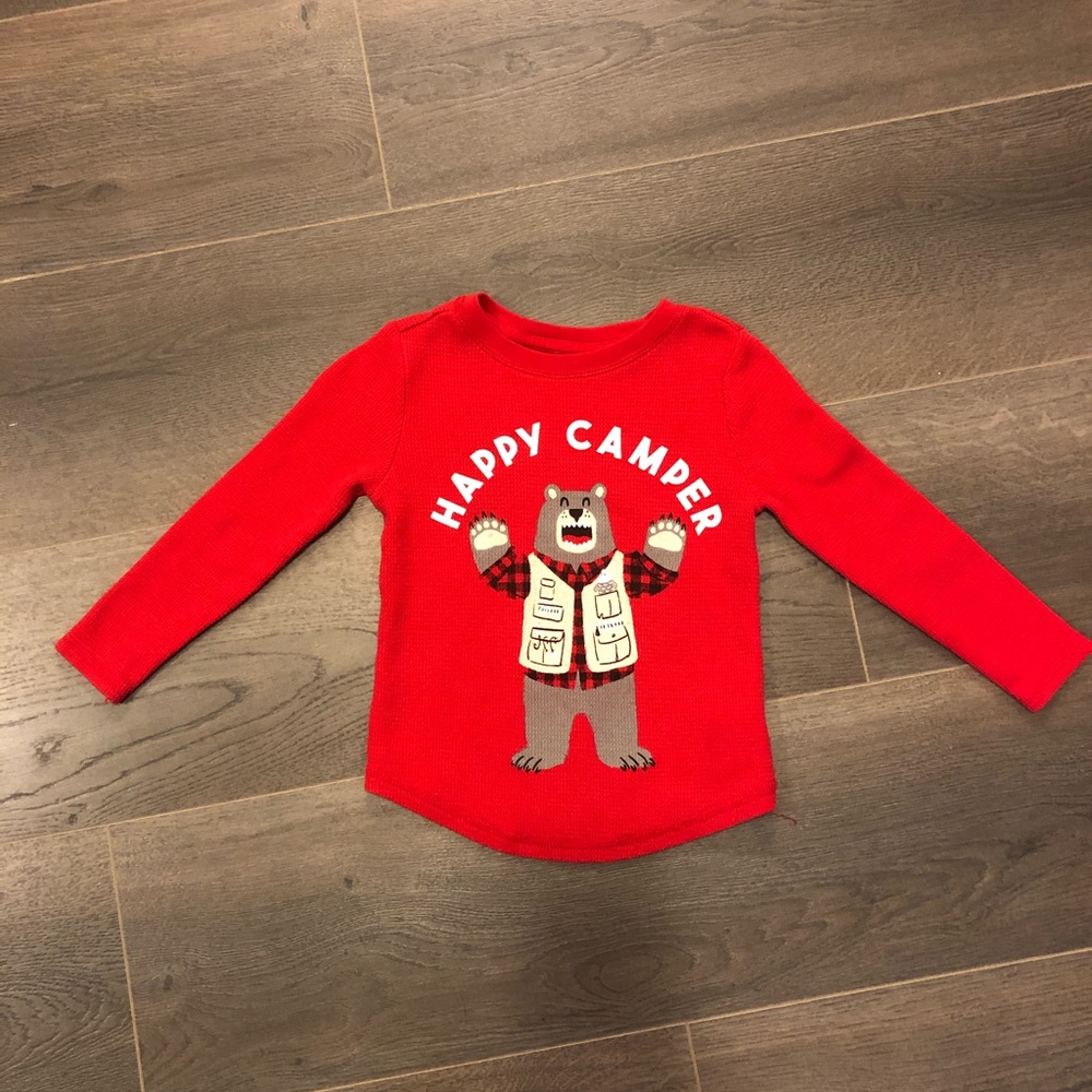 Old Navy Toddler Boy 2T Red Graphic Thermal.